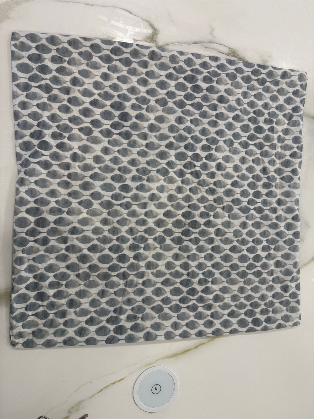 Set of 2! 26x26 shams West Elm Gray and White Dot Pattern Pillow Cover
